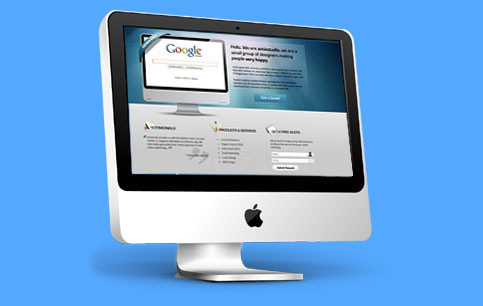 Mac computer with a professional website designed by Digital Insights
